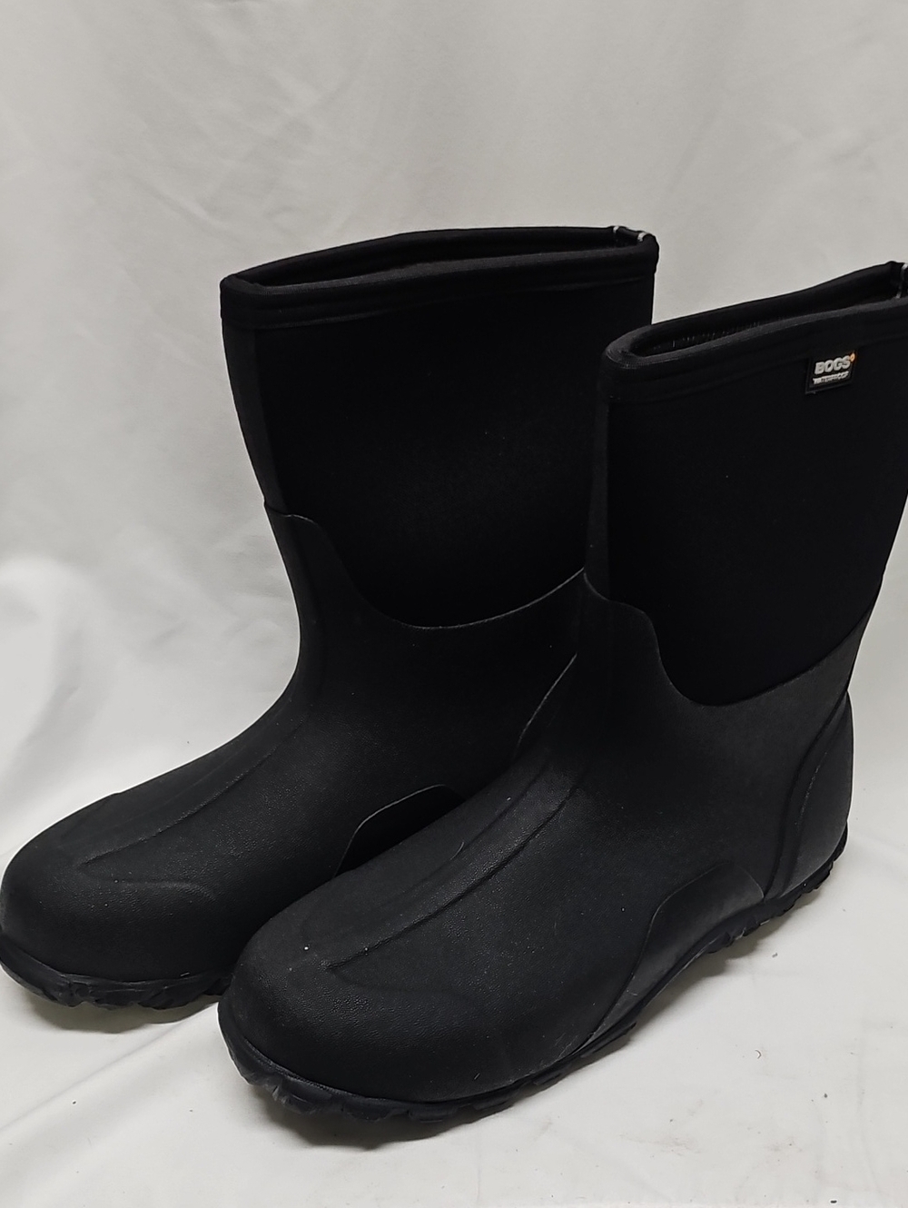 Bogs Men's Black Waterproof Mid-Calf Rain & Snow Boots